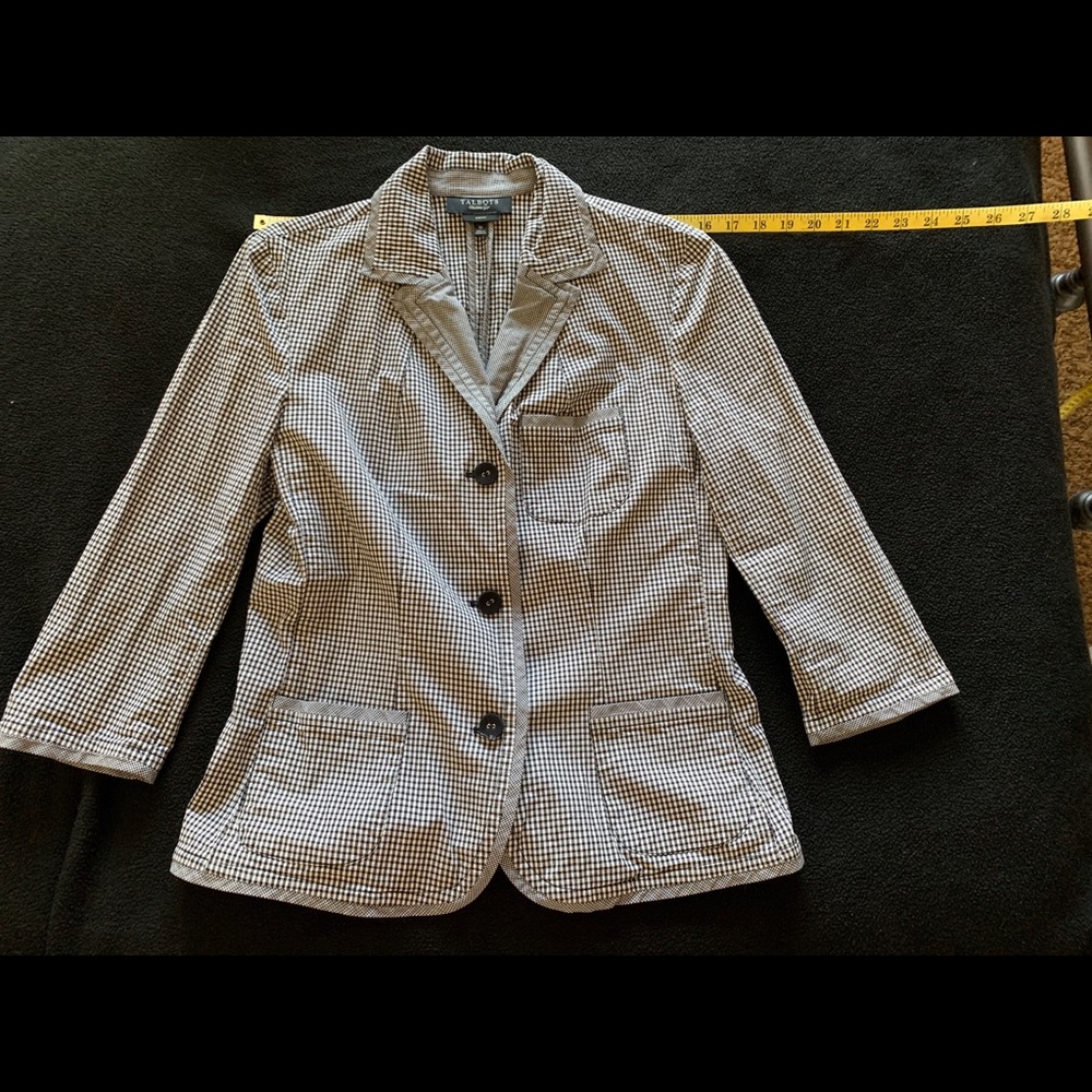 Talbots gingham jacket